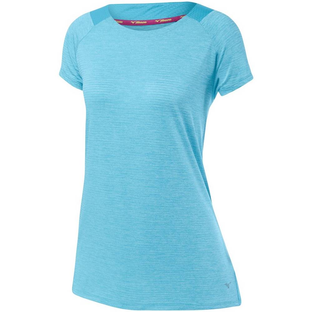 Camisetas Mizuno Lyra Para Mujer Azules Turquesa 3405281-OM